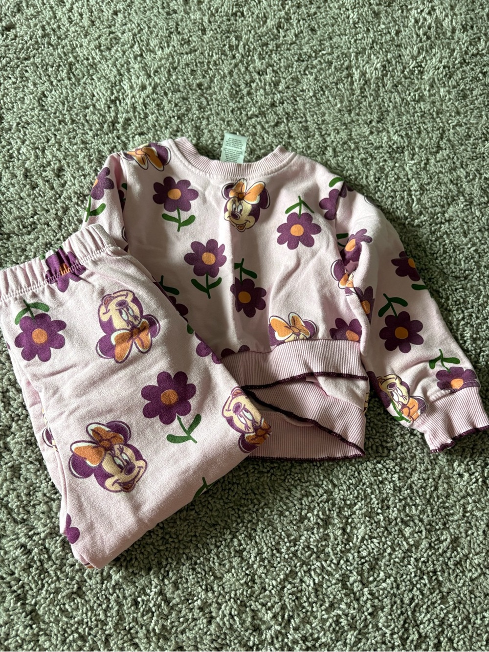 Disney Pink Minnie Mouse Floral Set